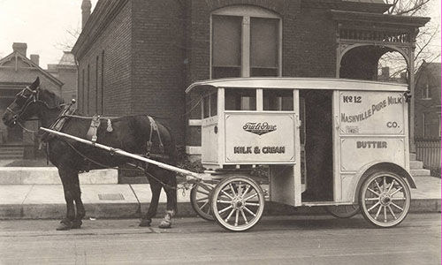 horse drawn milk wagon